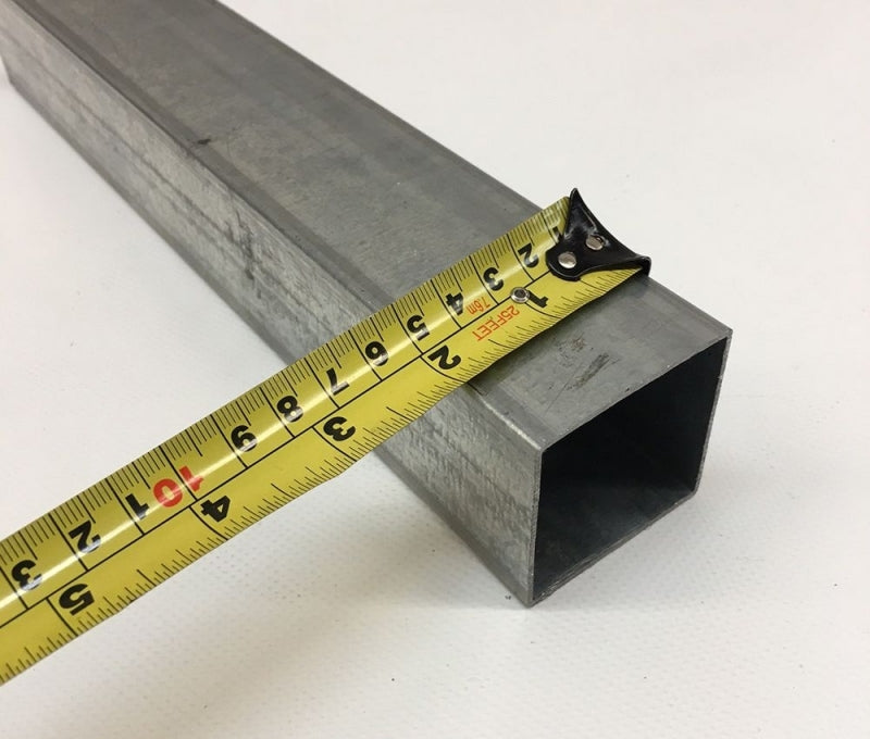 2 in. Galvanized Square Tubing - 12 Gauge - 8 feet Length - Modular Frame Hardware - Can be used as a Post or Cross Beam
