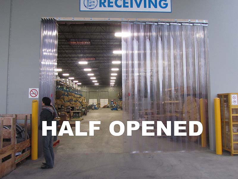 Accordion Sliding Strip Curtain Doors