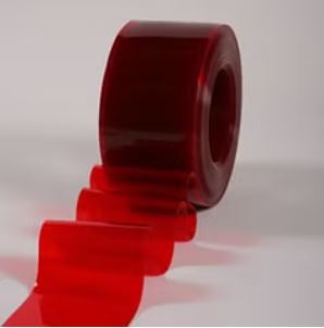 PVCROLL-AZTEC-RED-SEMI-TRANSPARENT 8" X .08" X 100 ft