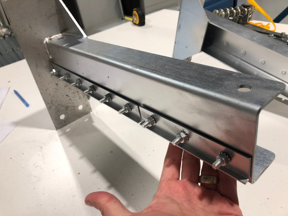 Strip Door Projection Brackets 12" - Allows A Strip Curtain to be Mounted Away from a Wall and Around and Overhead Door