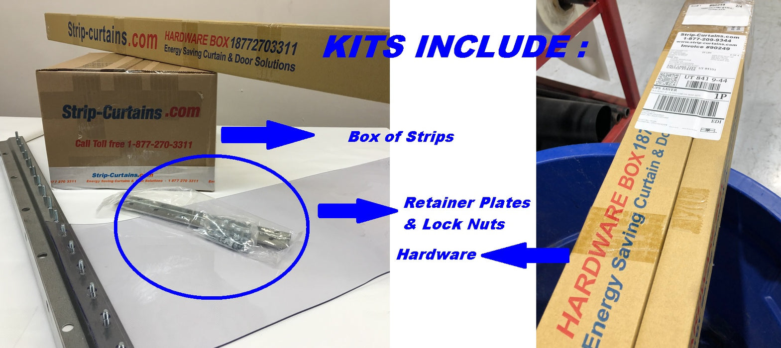 Cooler & Freezer Strip Door Curtain Kits