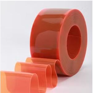 PVCROLL-ORANGE-SMOOTH-SEMI-TRANSPARENT 8" X .08" X 50'