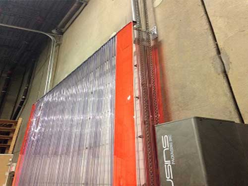 Stand Off Strip Curtain Door Kit - Covers Up To 120" W X 120" H