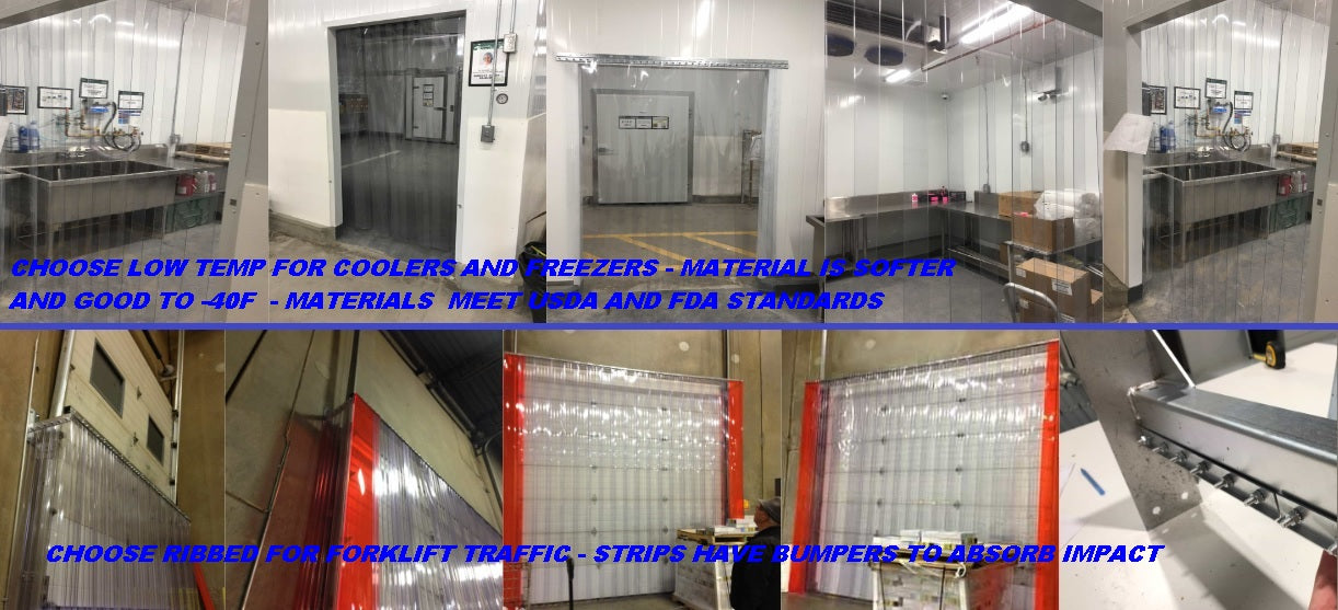 Cooler & Freezer Strip Door Curtain Kits