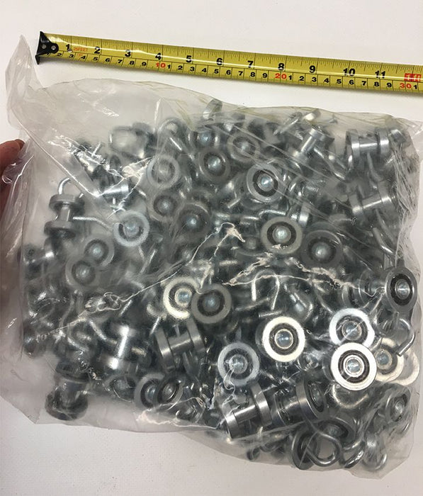Bag of Steel Wheel Trolley with 1" Hook - Qty 50