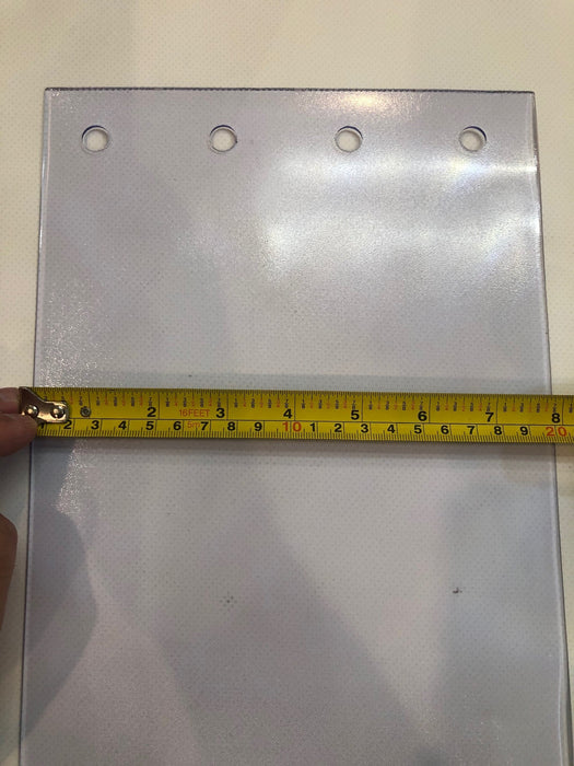 8" X .08" Frosted PVC Replacement Strip From 72" long each with holes.
