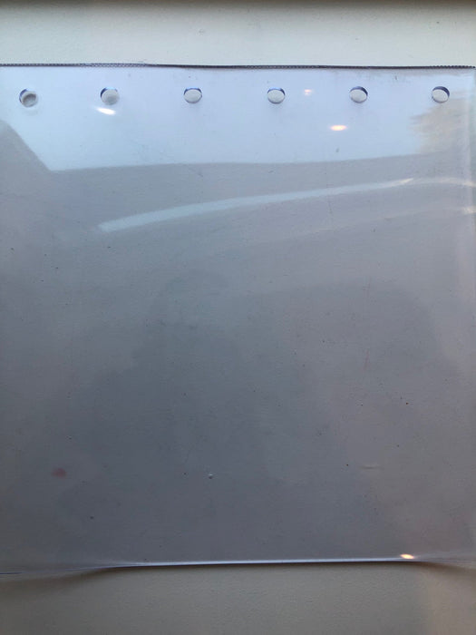 12" X .120" Standard Clear Smooth Replacement Strip From 72" long each with holes.