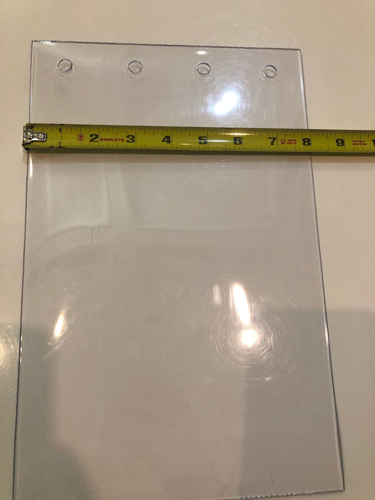8" X .08" Anti Static Clear Smooth Replacement Strip From 72" long each with holes.