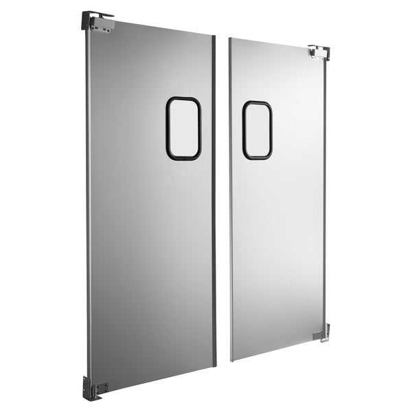 Aluminum Doors Double Panel - Bi Part -Fits 80" x 84" H Opening