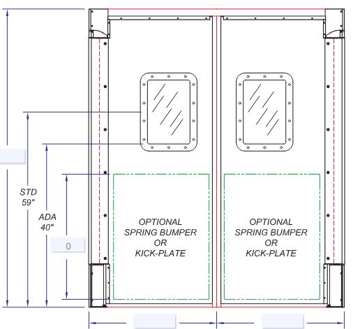 Durulite Retail Insulated Door R25 Double Panel - Fits 96 W X 120 H Opening