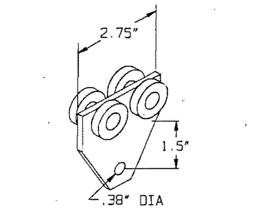 Plated 4-Wheel Trolley